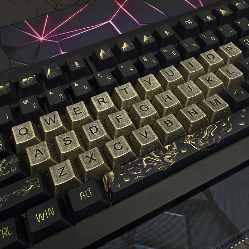 Elegant packaging for the Handcrafted Letter Keycap Set, ready for gifting