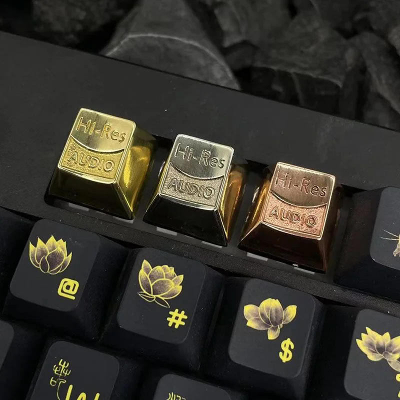 White Copper Resonant Audio Keycap, side profile highlighting OEM shape