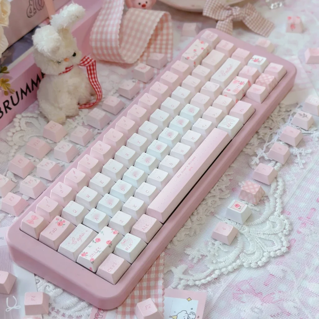 Rose Whisper Cherry Keycap Exquisite Rose Whisper hero image featuring Rose Whisper Keycap Set