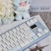 Serene blue and white aesthetic of Dream Butterfly Keycap Set