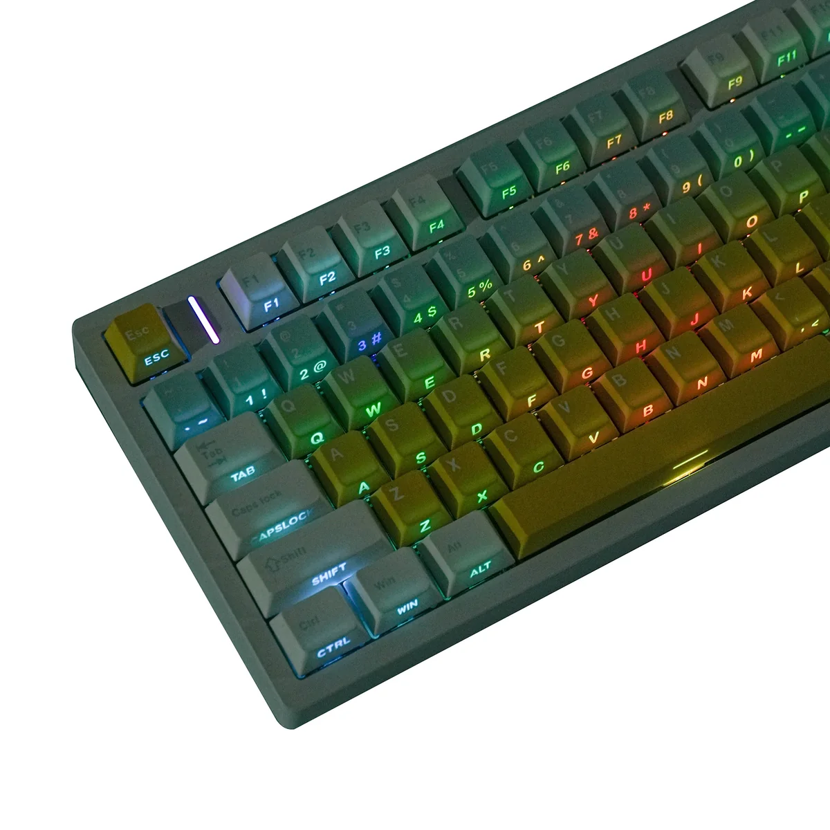 Detailed view of a Shallow Dream keycap's PBT texture and shine-resistant finish