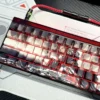 Close-up of side-printed backlit legends on chess keycaps