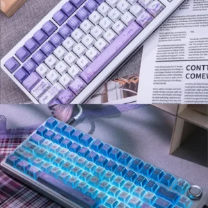 Stylish Iris Cherry Keycap Artistic Iris Dye-Sub hero image featuring Stylish Iris Keycap Set