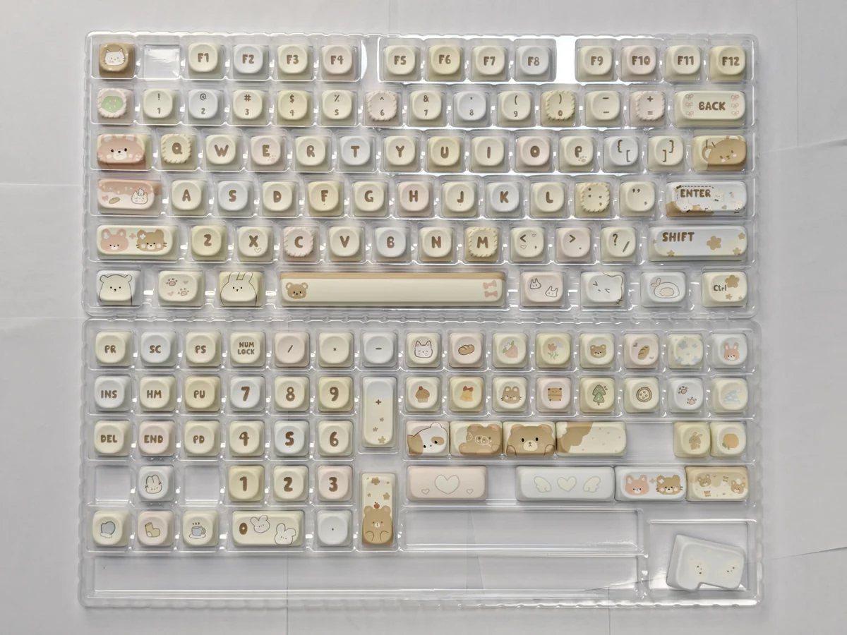 Sweet Treat Cake Keycap Set with various novelty cupcake keys
