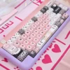 Sweetheart Pink Keycap Set laid out, highlighting 138-key compatibility