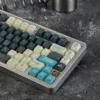 Side profile view of Cherry profile Tears of Kingdom keycaps, showing ergonomic height