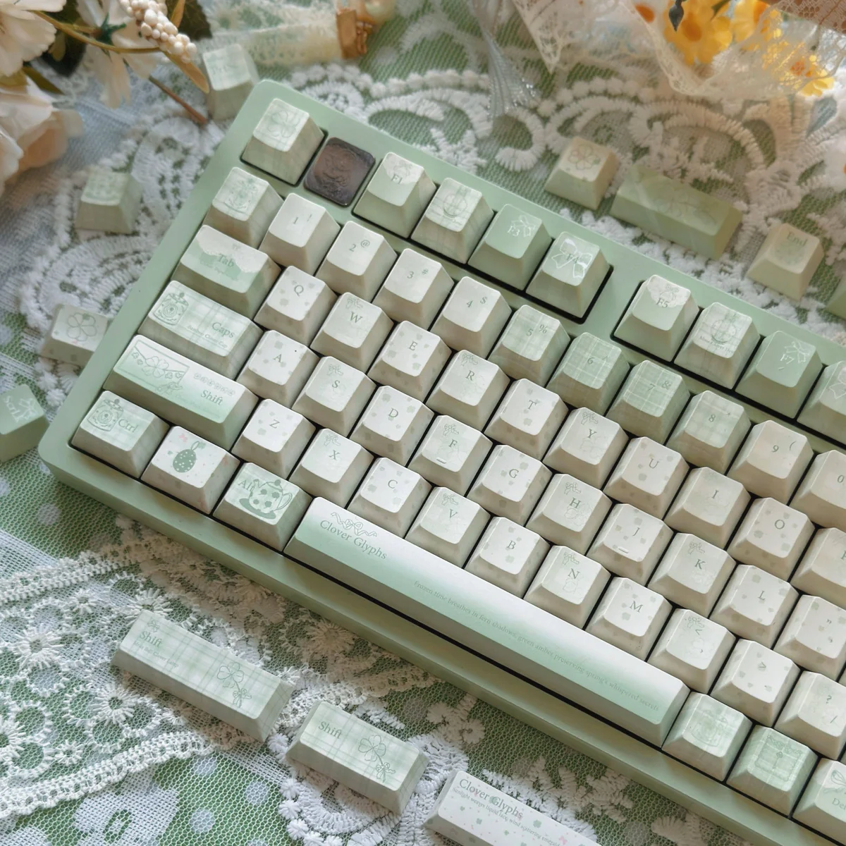 Full 128-key layout of the Tranquil Moss set