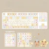 Whimsical desktop setup featuring Bubble Capybara Keycap Set on a mechanical keyboard.