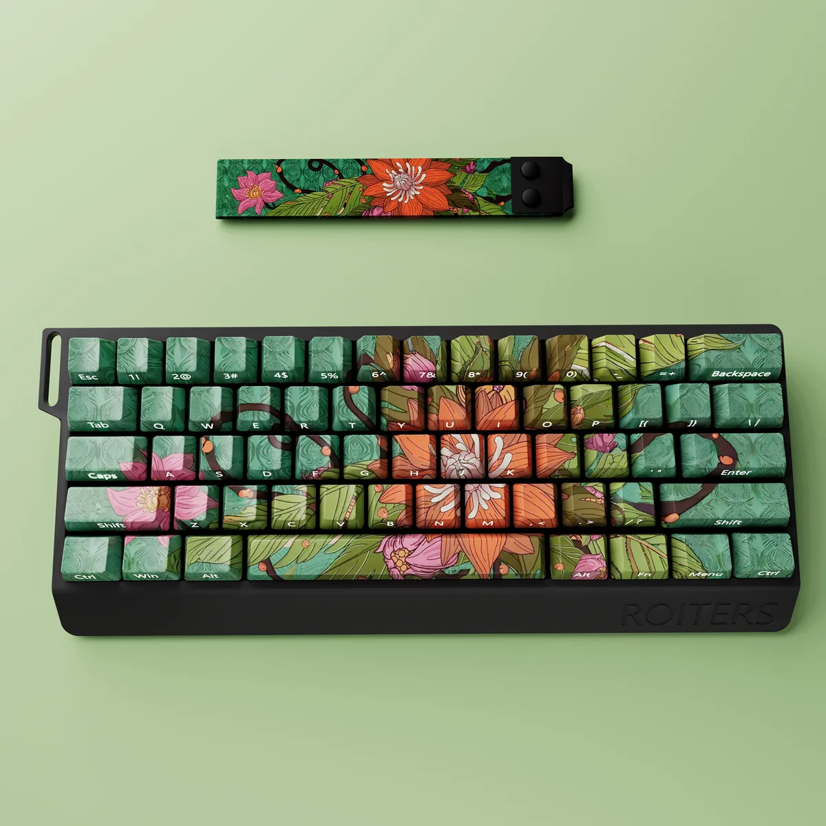 Detailed view 8 of Wild Lotus Cherry Keycap Durable PBT side-lit