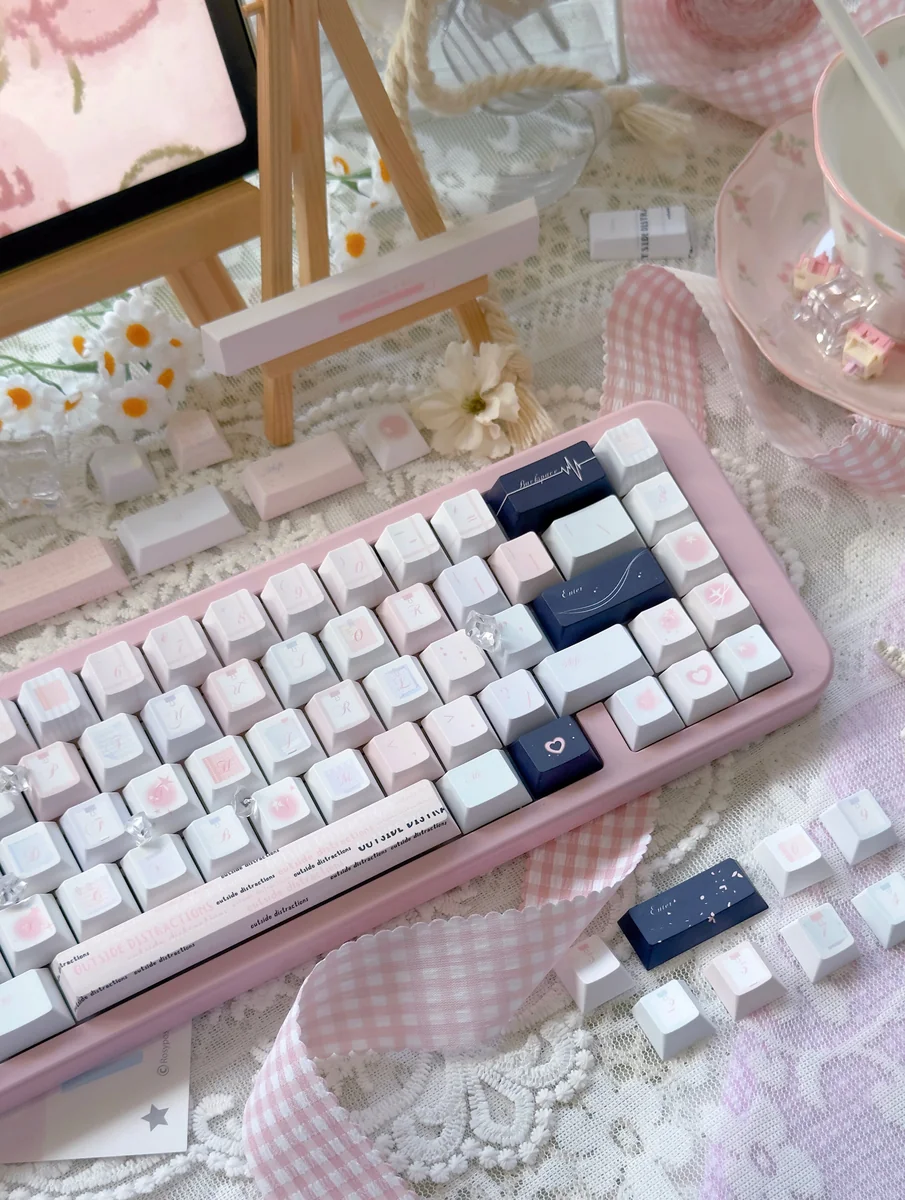 Wish Sticky Note Cherry Unique 'Wish Sticky Note' installed on a mechanical keyboard setup