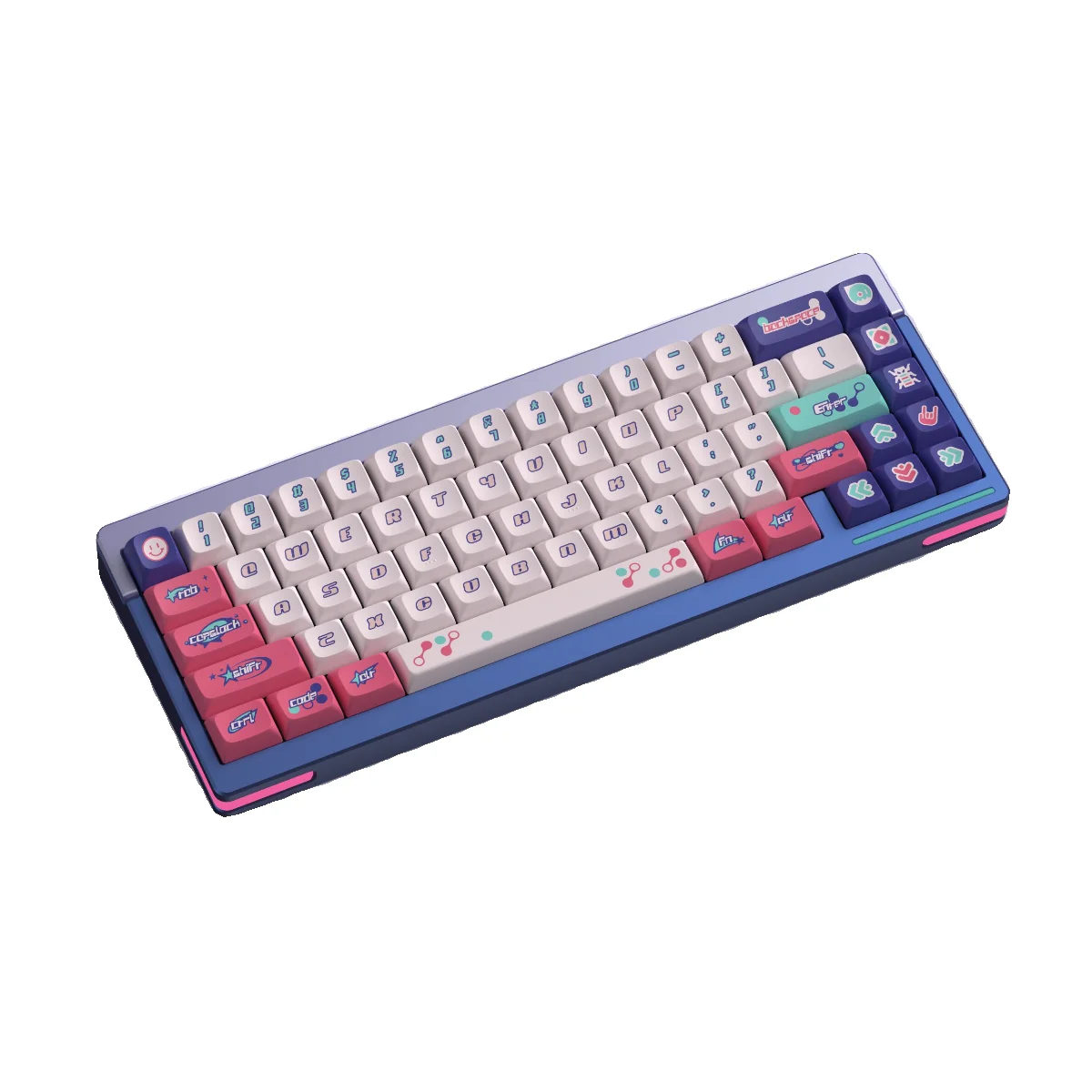 Close-up of Y2K Nostalgia KDA Keycap Authentic Y2K aesthetic highlighting handcrafted details and finish