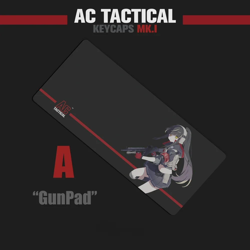 Close-up of AC Tactical Desk Mats tactical design highlighting details and finish