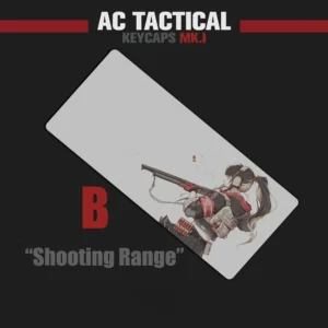 Side profile of AC Tactical Desk Mats tactical design showing keycap set shape and fit