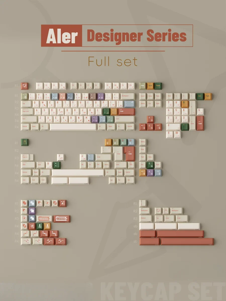 Angle view of AIer Designer Series Cherry Unique AI & Designer showing color layering and layout presence