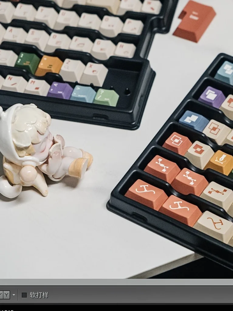 AIer Designer Series Cherry Unique AI & Designer installed on a mechanical keyboard setup
