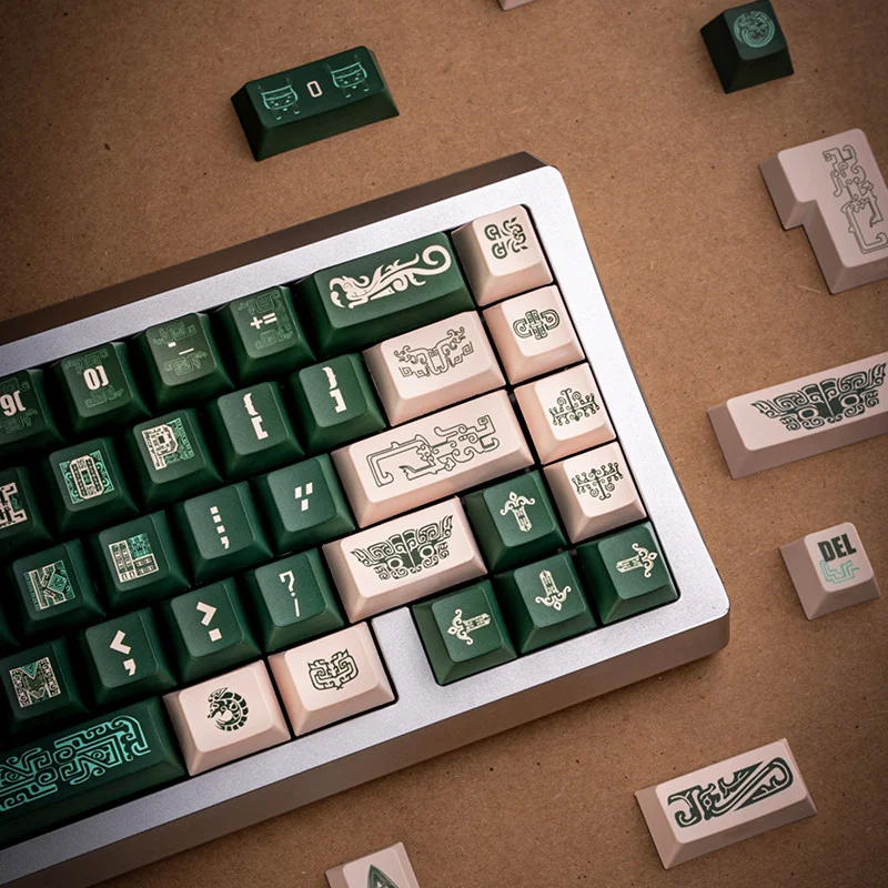 Ancient Bronze Cherry Keycap Exquisite Ancient installed on a mechanical keyboard setup