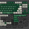Ancient Bronze Keycap Set from an ergonomic angle, illustrating the comfortable OEM profile for typing.