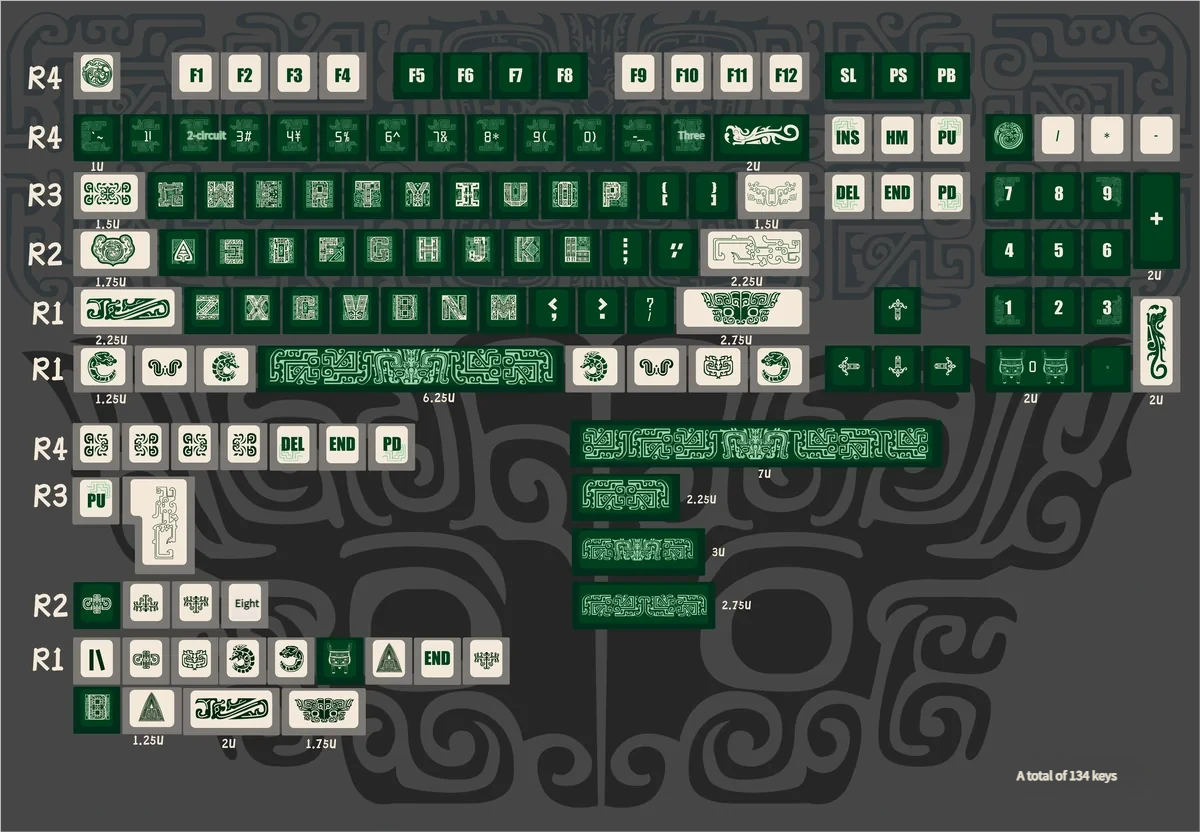 Ancient Bronze Keycap Set from an ergonomic angle, illustrating the comfortable OEM profile for typing.