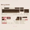 A side angle of the Berry Cocoa Keycap Set, illustrating the ergonomic Cherry profile.