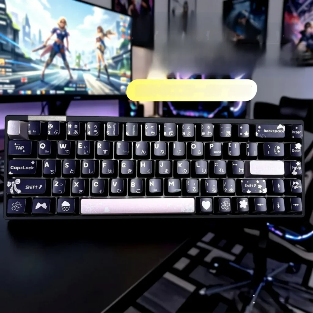 Black Spring Bright Sunshine Artistic metallic hero image featuring Black Spring Bright Sunshine Keycap Set