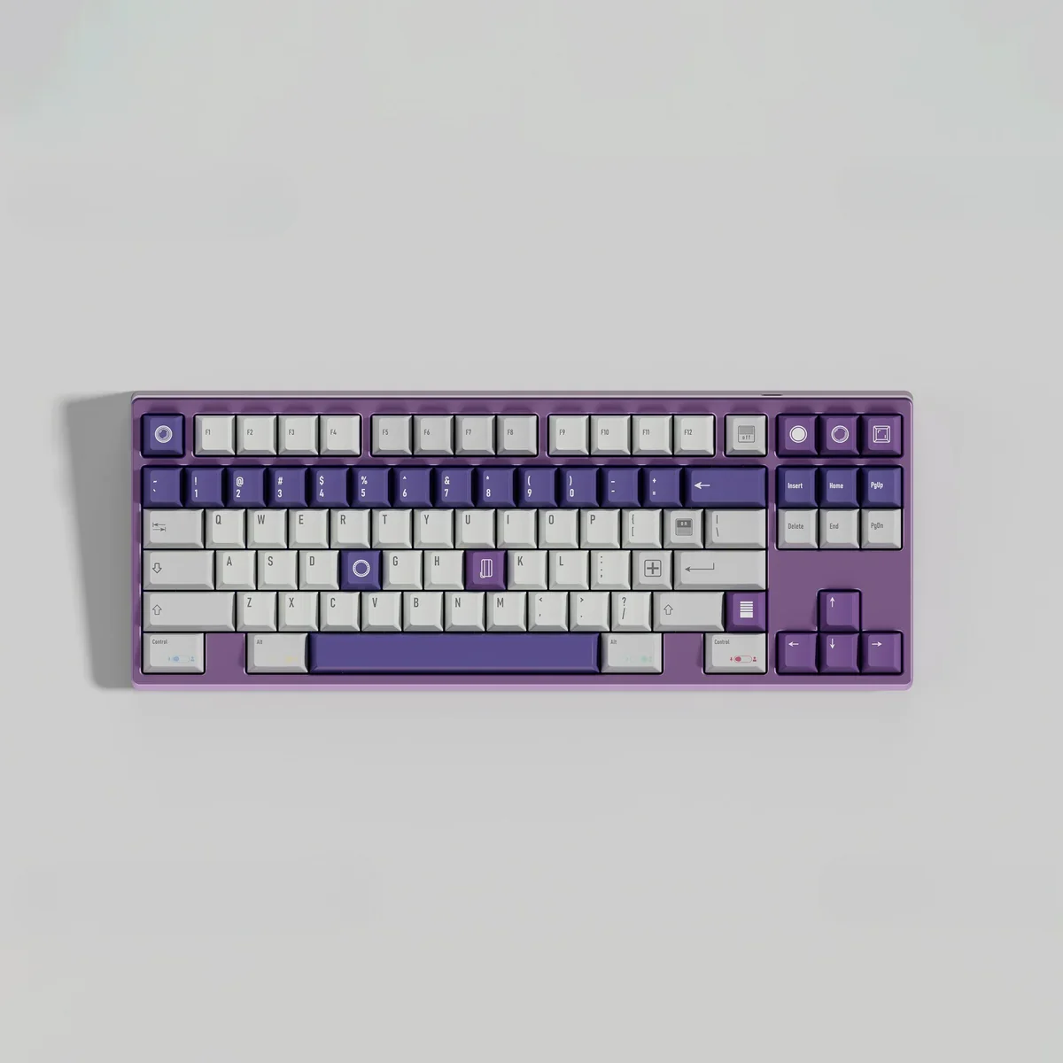 Side profile of Cherry keycaps with camera design