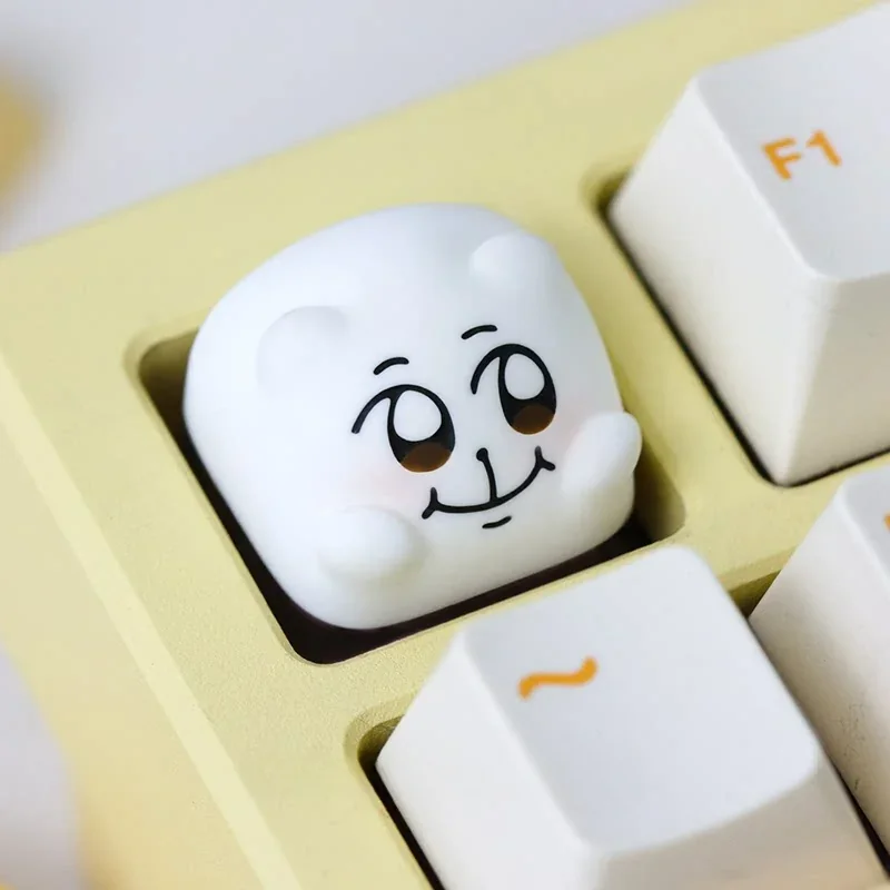 Chimitan Expression Artisan Keycaps Handcrafted installed on a mechanical keyboard setup