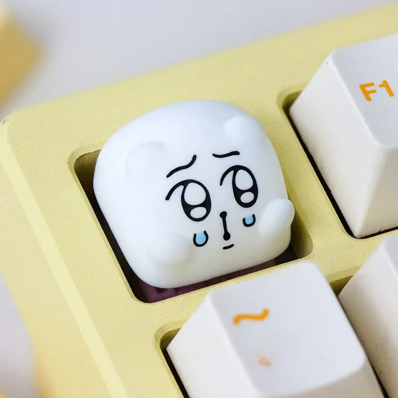 Detailed texture view of Chimitan Expression Artisan Keycaps Handcrafted design and material