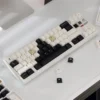 Cow Cat Cherry Keycap Distinctive Cow Cat PBT Set installed on a mechanical keyboard setup