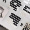 Detailed texture view of Cow Cat Cherry Keycap Distinctive Cow Cat PBT Set design and material