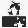 Cow Cat Desk Mat & Mouse Pad on your desk