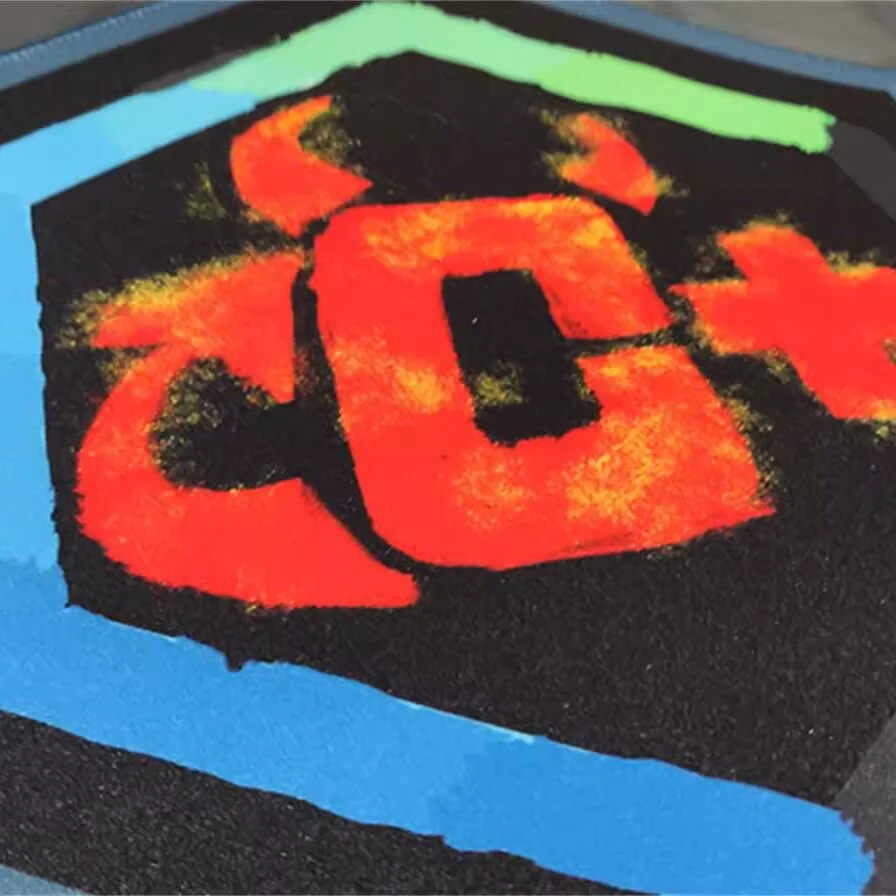 Close-up of CS2 Mouse Pad texture and vibrant design