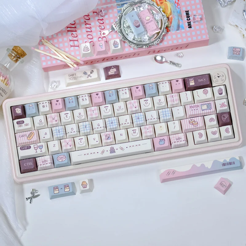 Deep Roast Academia PBT keycap set on mechanical keyboard