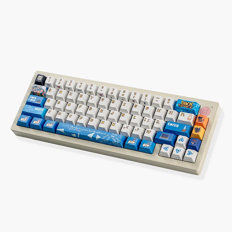 Close-up of Digimon Odyssey Cherry Keycap Nostalgic highlighting details and finish