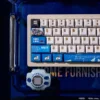Side profile of Digimon Odyssey Cherry Keycap Nostalgic showing keycap set shape and fit