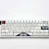 Divine Realm PBT Keycap Set with mythological designs on a mechanical keyboard.