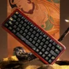 Full Dunhuang PBT Keycap Set on a mechanical keyboard, showcasing ancient Chinese art