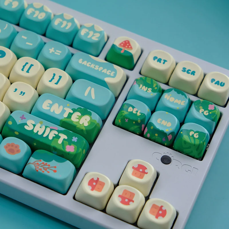 Full layout view of Enchanted Forest MOA Profile Keycap Set