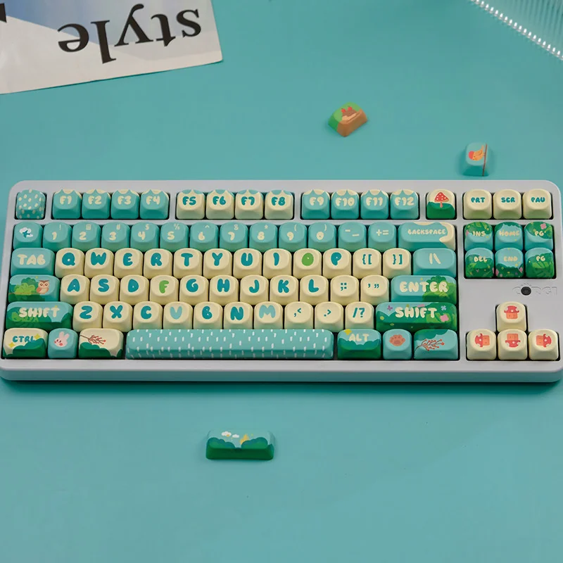 Enchanted Forest Pbt Moa Keycap Set Keyboard product image