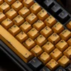 Side profile of Erosion Battle-Damaged Rust Cherry Unique showing keycap set shape and fit