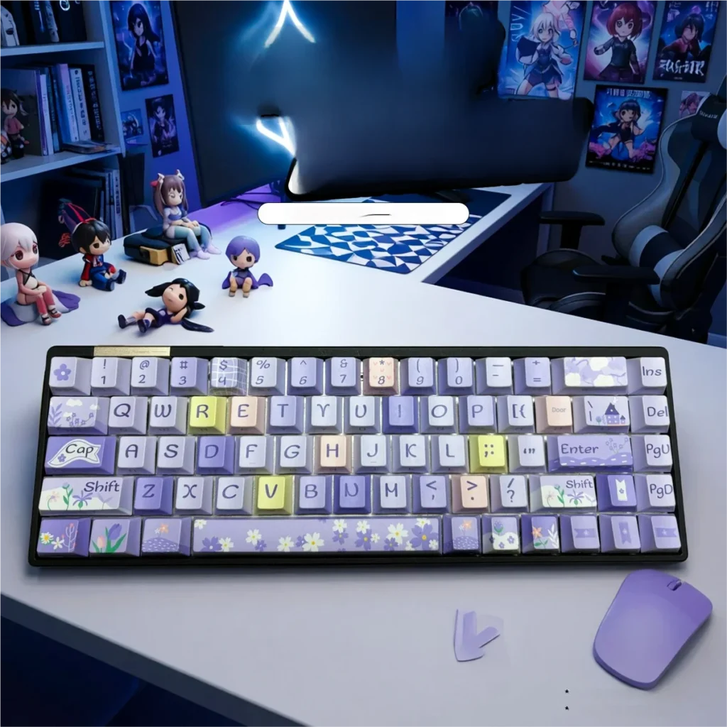 Floral World Cherry Keycap Vibrant floral design hero image featuring Floral World Keycap Set
