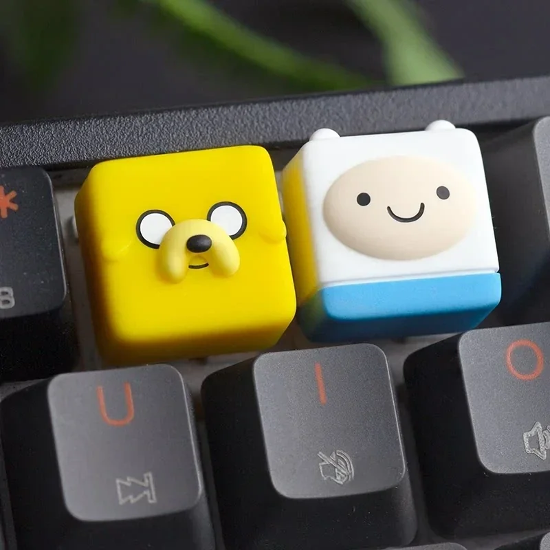 Handcrafted Jake the Dog artisan keycap for mechanical keyboards