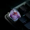 Hollow Knight Hornet keycap on a backlit mechanical keyboard