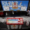 Mobile Suit Gundam RX-78-2 Iconic Gundam RX-78-2 installed on a mechanical keyboard setup