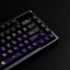 Close-up of Night Sky keycap glowing