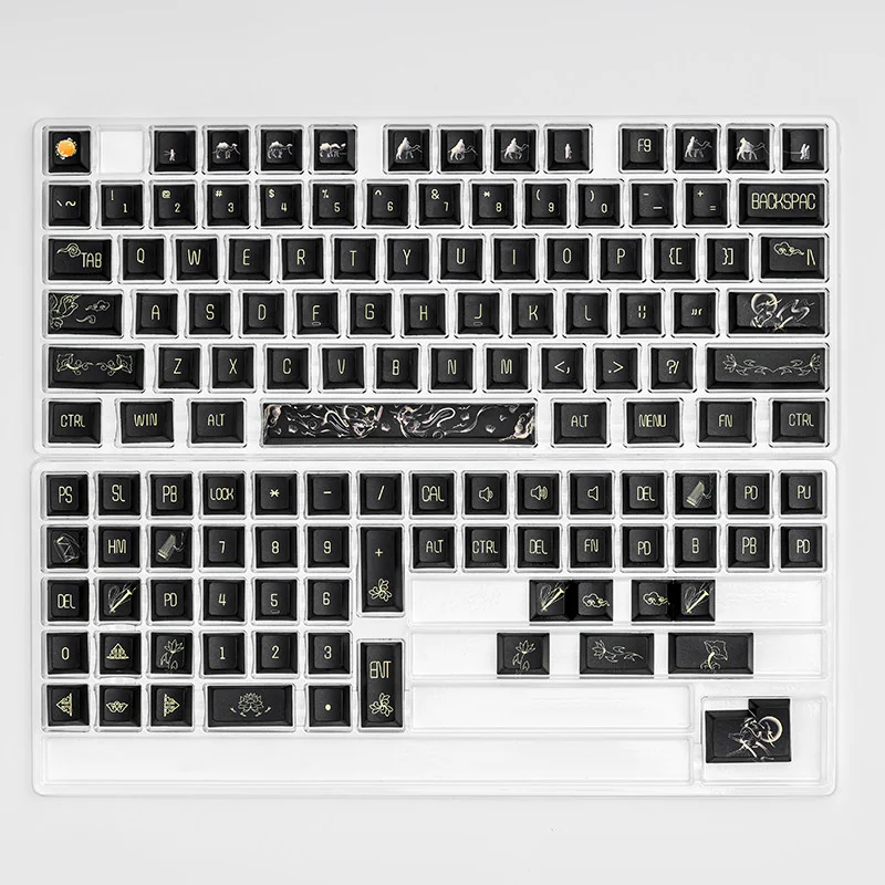 Textured surface of PBT Dunhuang keycaps, emphasizing durability and matte finish.