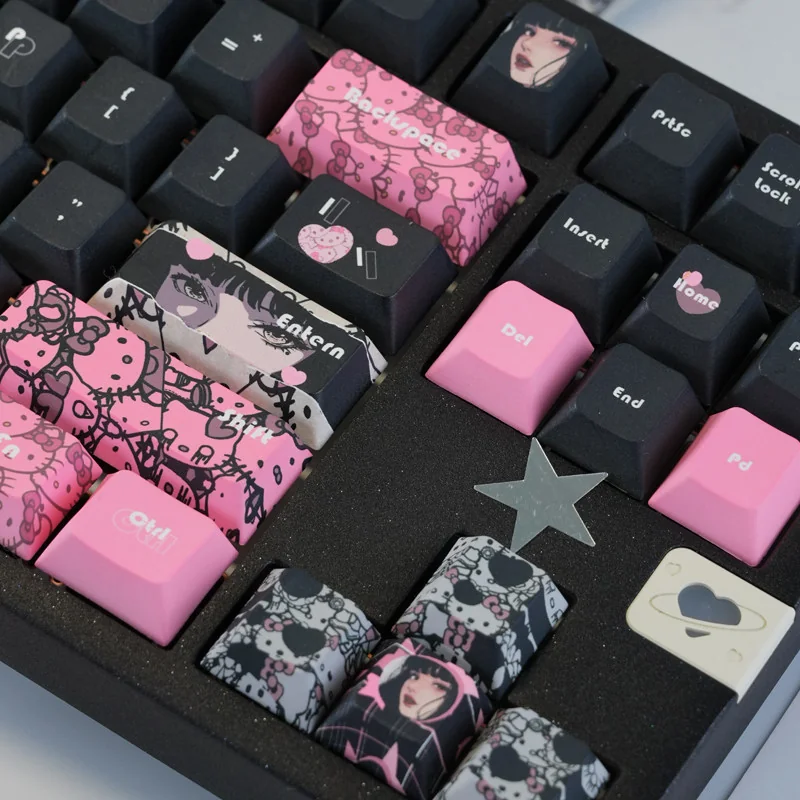 Detailed shot of PBT keycap texture and dye-sublimated legends