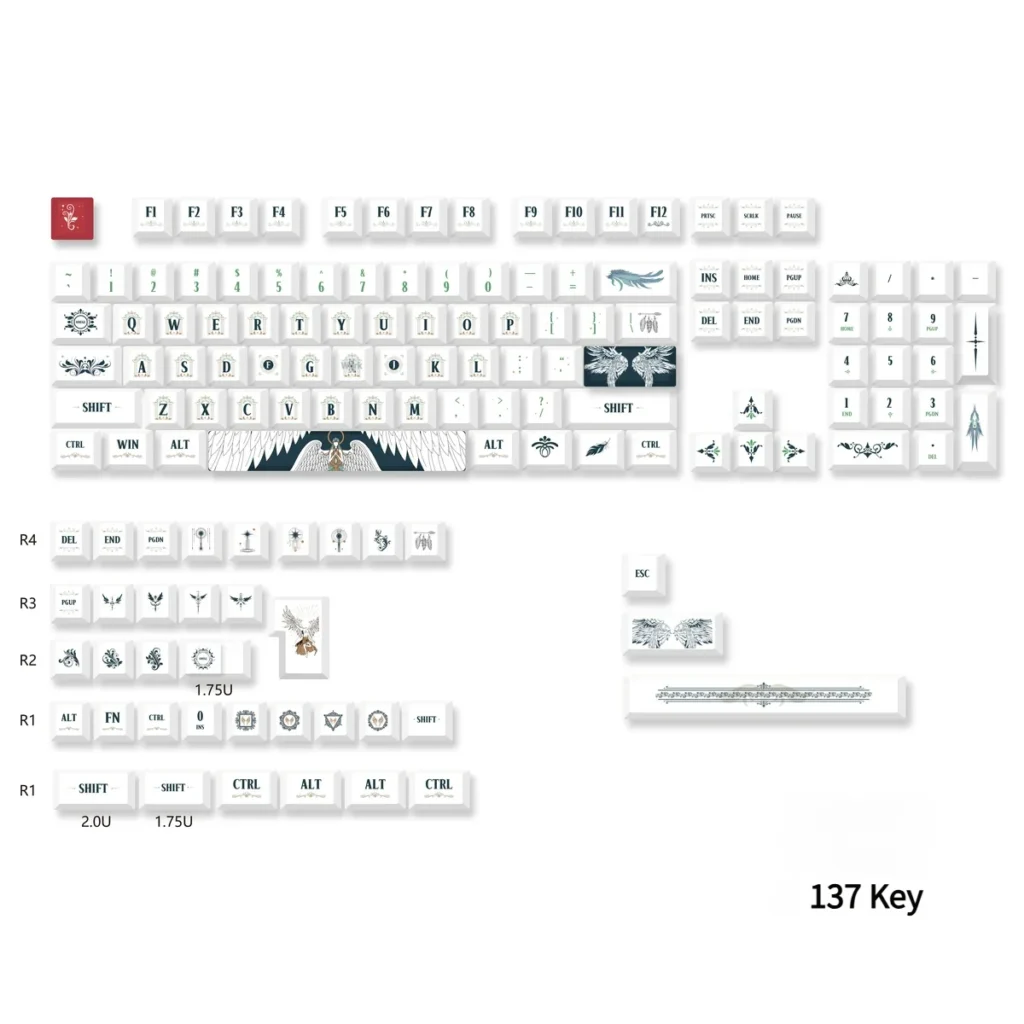 Texture and durability of PBT Divine Realm keycaps.