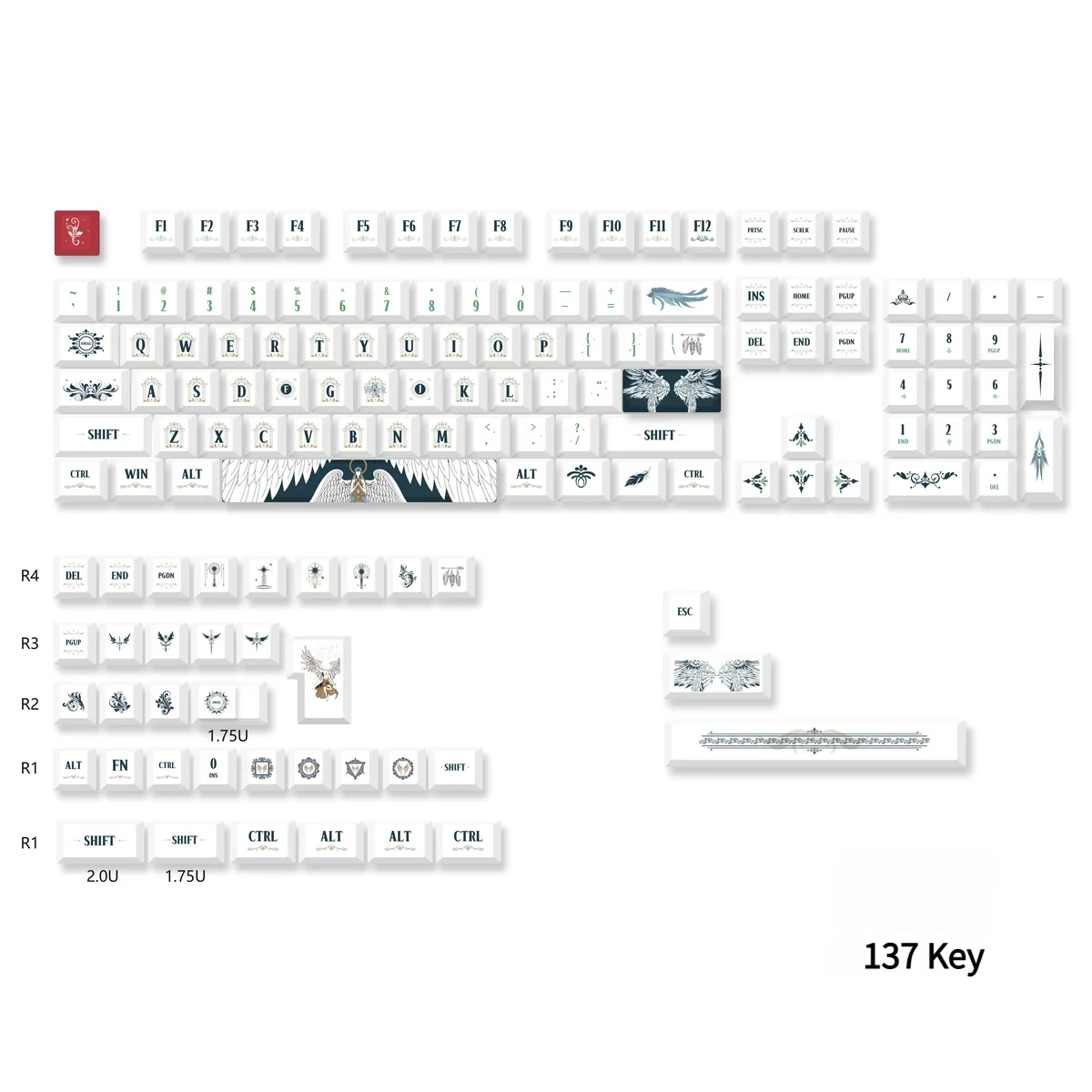 Texture and durability of PBT Divine Realm keycaps.