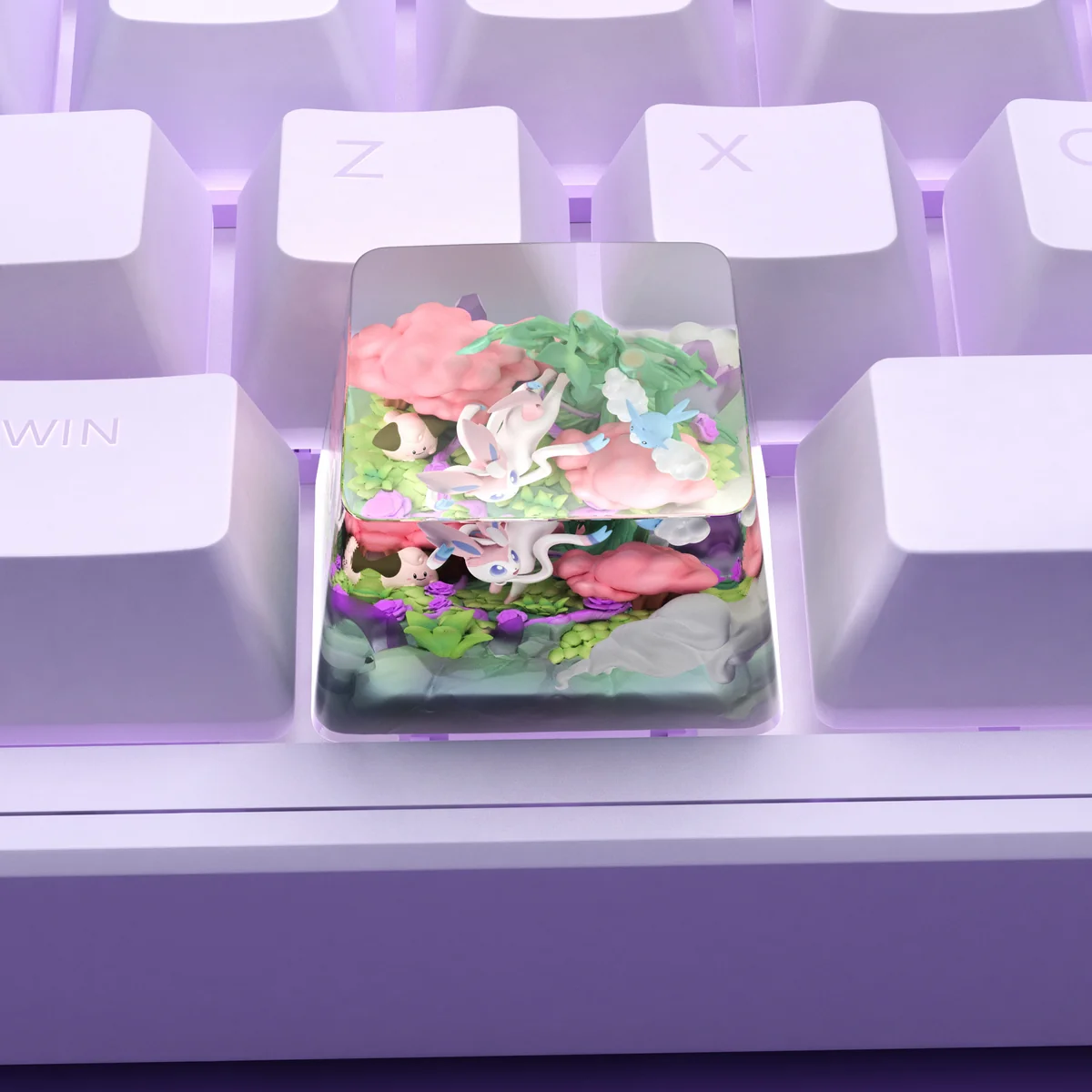 Detailed texture view of Pokemon Sylveon & Friends Exquisite Handcrafted design and material