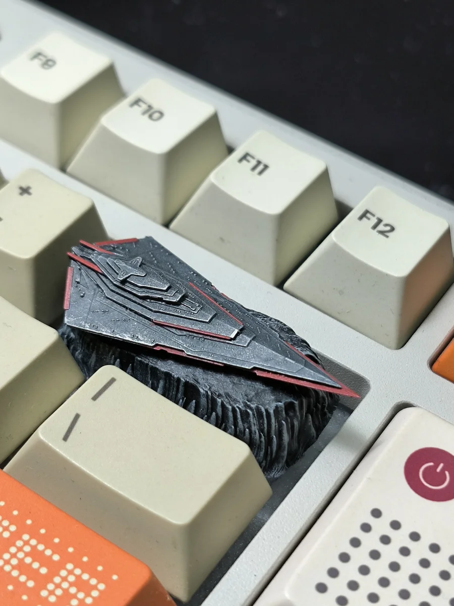 Resurgent-class Star Destroyer artisan keycap detailed view